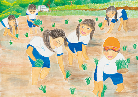 「楽しい田うえ」