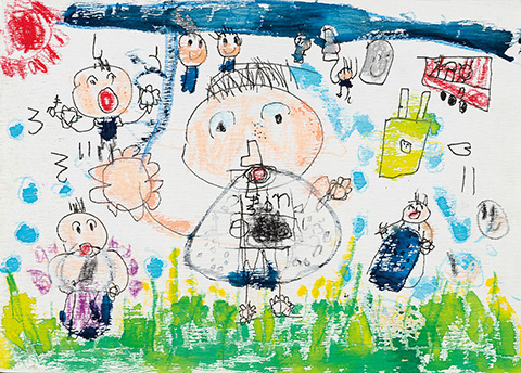 「ピクニック…わぁ、雨がふってきたよ」