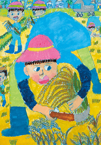 「お米がいっぱいできたよ」