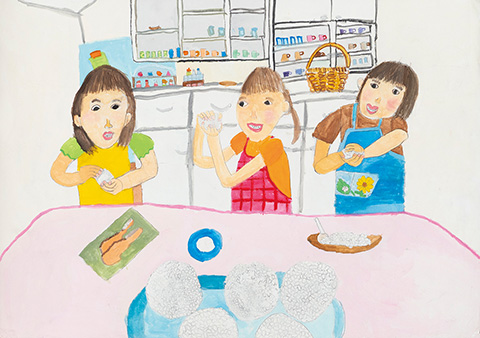 「みんなで、おにぎり作ったよ。」