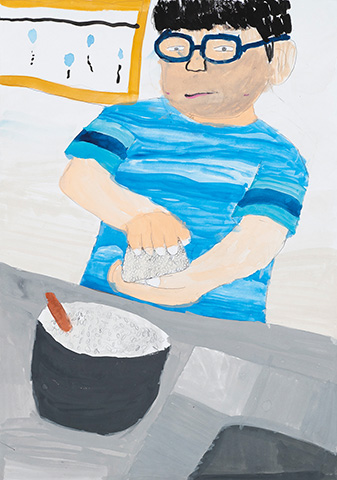 「おいしくできたおにぎり作り」