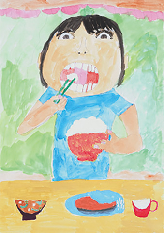 「おこめはすごい！！なんばいでもたべちゃうぞ」