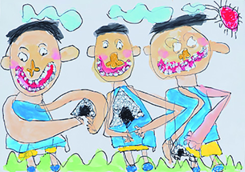 「きょうのおにぎりは　とくべつだね」