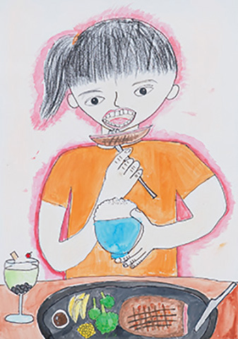 「大好きなステーキと私」