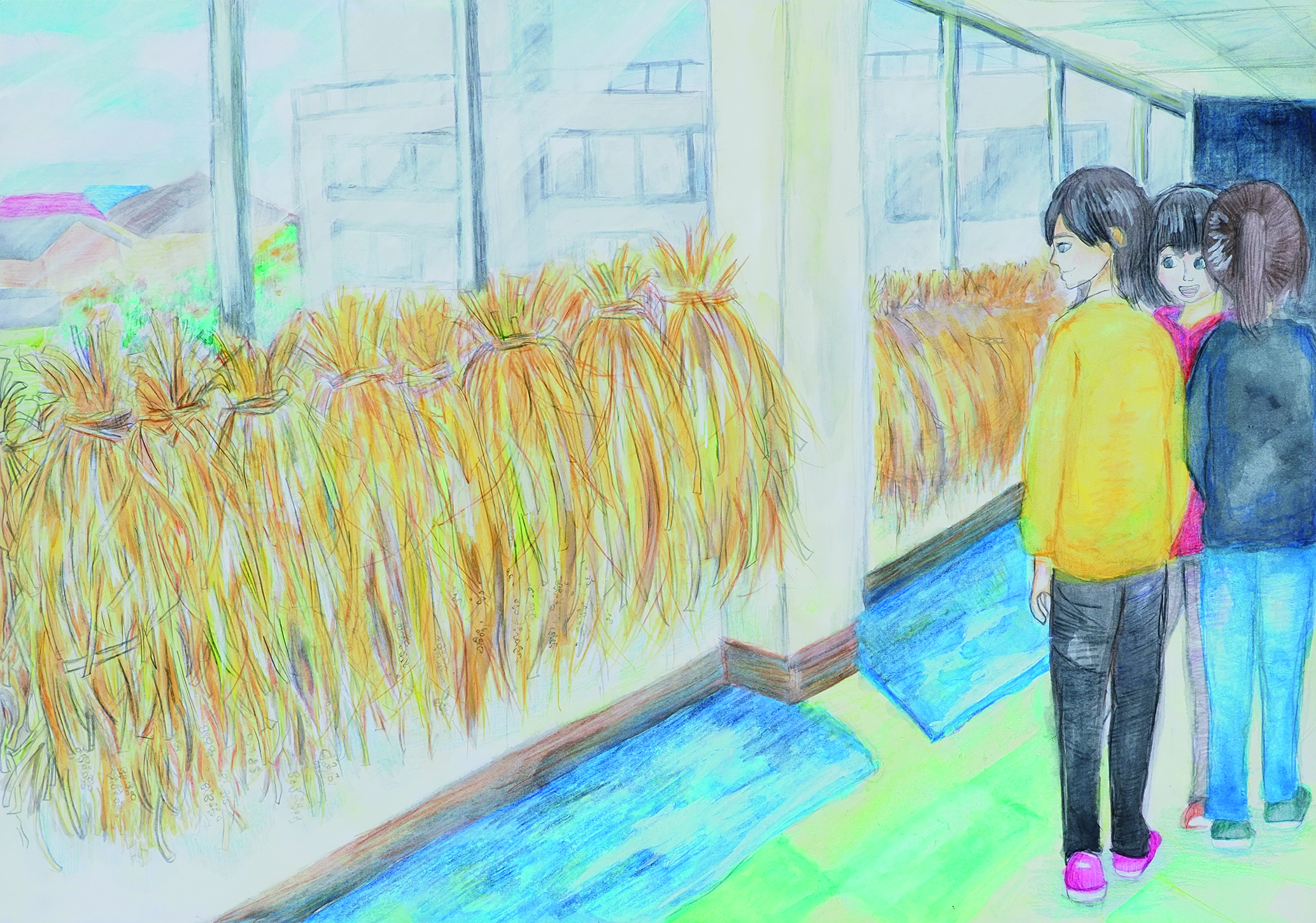 「学校の秋の風景」