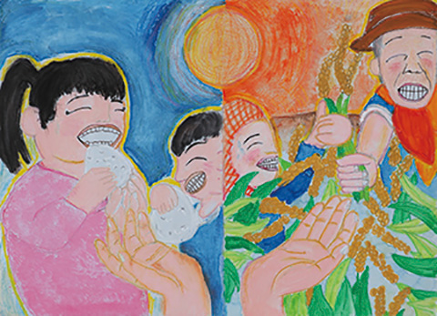 お米と笑顔の花がさく時