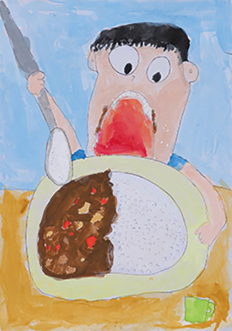 いっぱい　たべるぞ‼