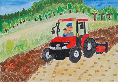 おじいちゃんのトラクター