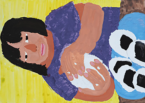 おいしくできたよ、大きいおにぎり