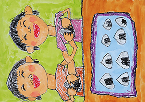 新米がとれたら　おにぎりパーティーしたいな