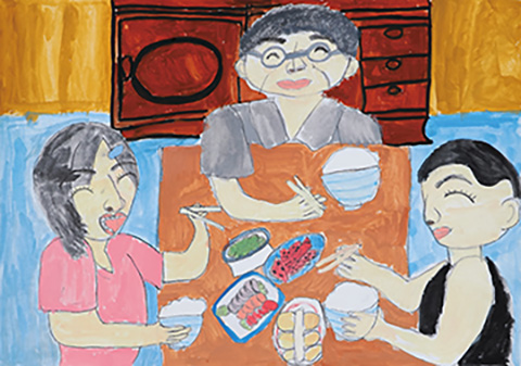 おじいちゃんの家で食べたおいしいごはん