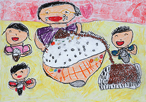 なっとうキムチごはんをたべたよ