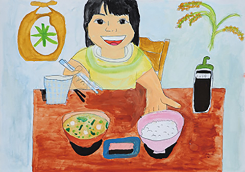 ごはんがホカホカおいしいな