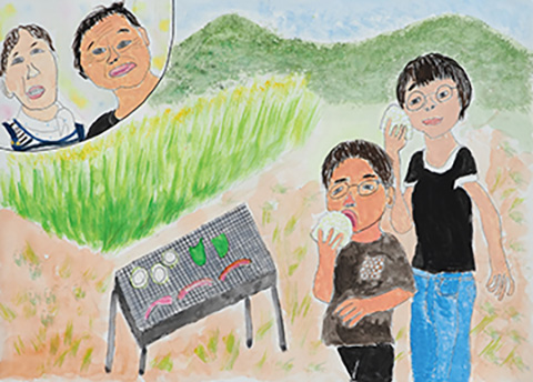 おばあちゃんちの稲