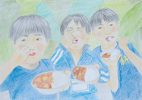 キャンプでつくったおいしいカレー