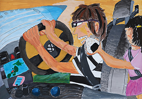 お父さん、おにぎり食べてひと休みしない？