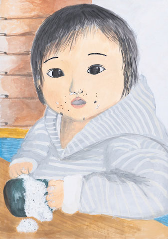 初めて口にした大きなおにぎり