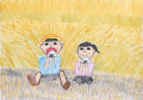 収かくしたお米いただきます