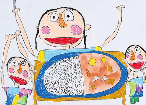 やったー！ 今日のごはんはカレーライス