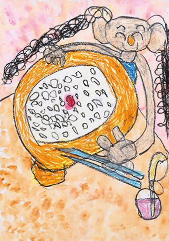 わたしね、いっつも朝梅干しごはん食べるんだ