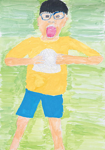 おじいちゃんのお米はおいしい