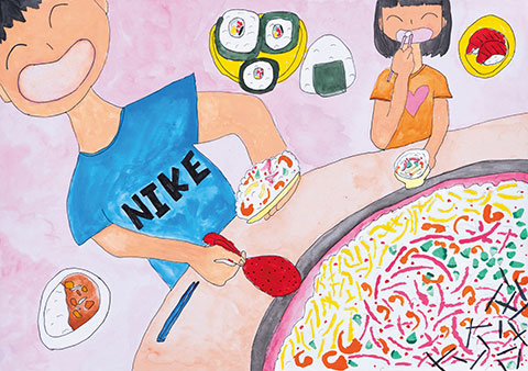 お祝いに食べるちらしずしが大好き