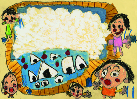 育てたトマトと一緒に　おにぎりパーティー！