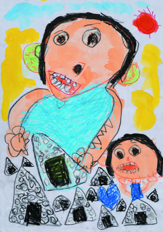 どれにしよ～　やっぱり　鮭おにぎりでしょ