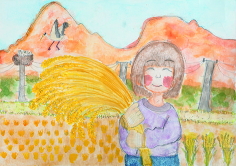 金色にかがやくいね